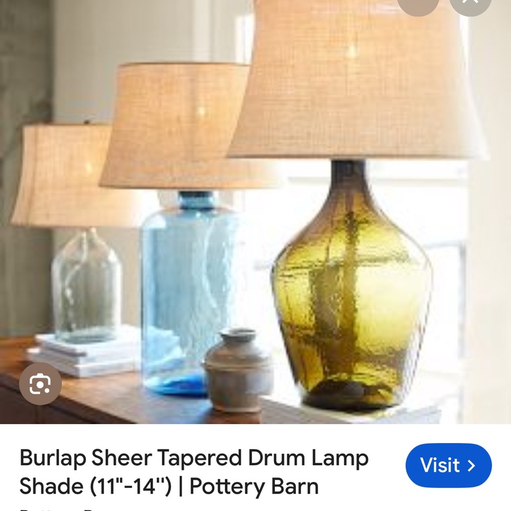 Pottery Barn Natural Burlap Drum Lamp Shade *REDUCED** great buy!!